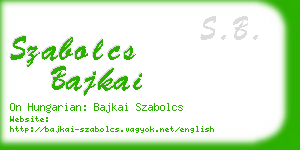 szabolcs bajkai business card